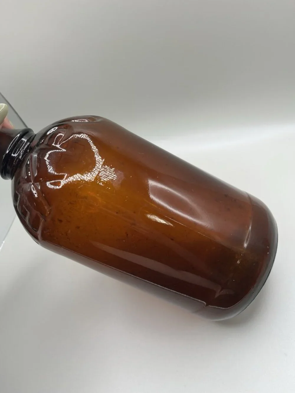 Vintage Purex Amber Glass 1/2 Gallon Bleach Jug Bottle Farmhouse Apothecary